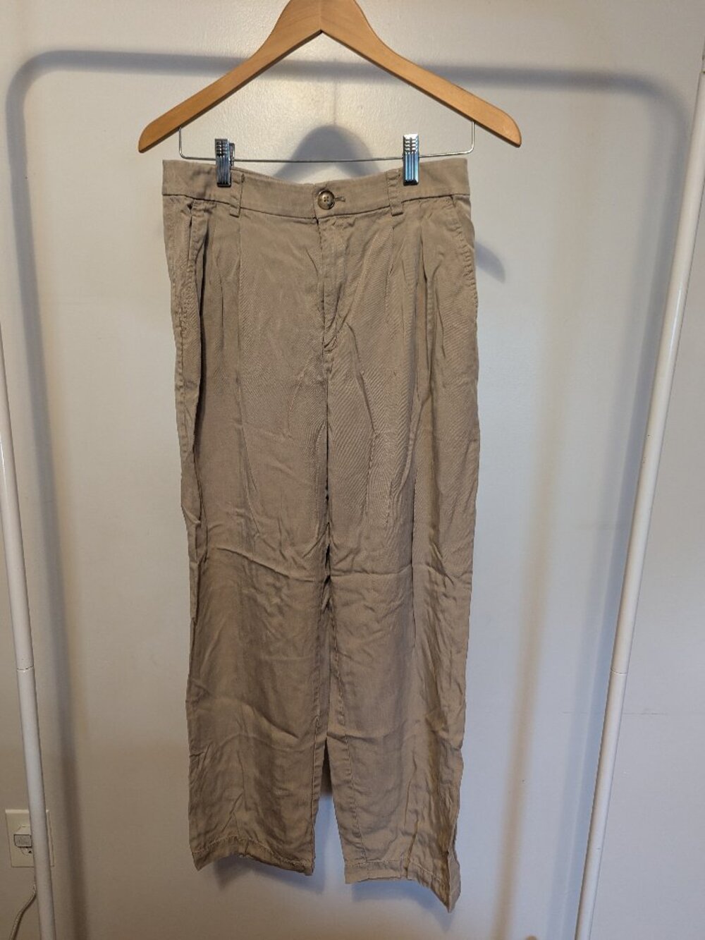 LOFT Khaki Chino Pants Size 6P Petite Tan Twill Straight Leg Business Casual
